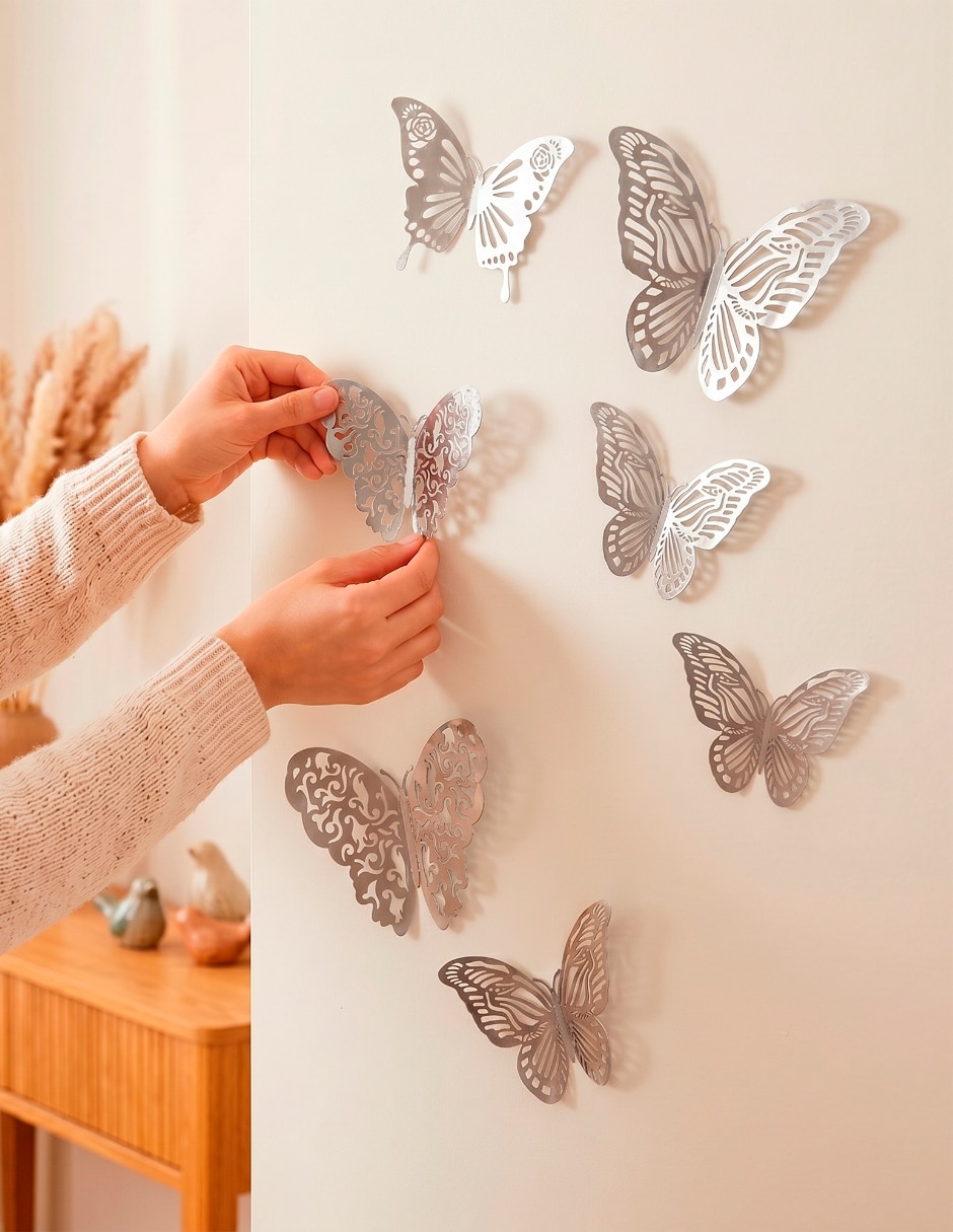 Figura decorativa de mariposa Bluelander 72 Mariposas Decorativas 3D